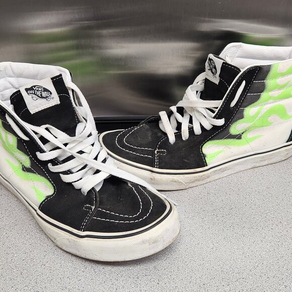 Vans Green Flame Sk8-hi - Picture 1 of 9